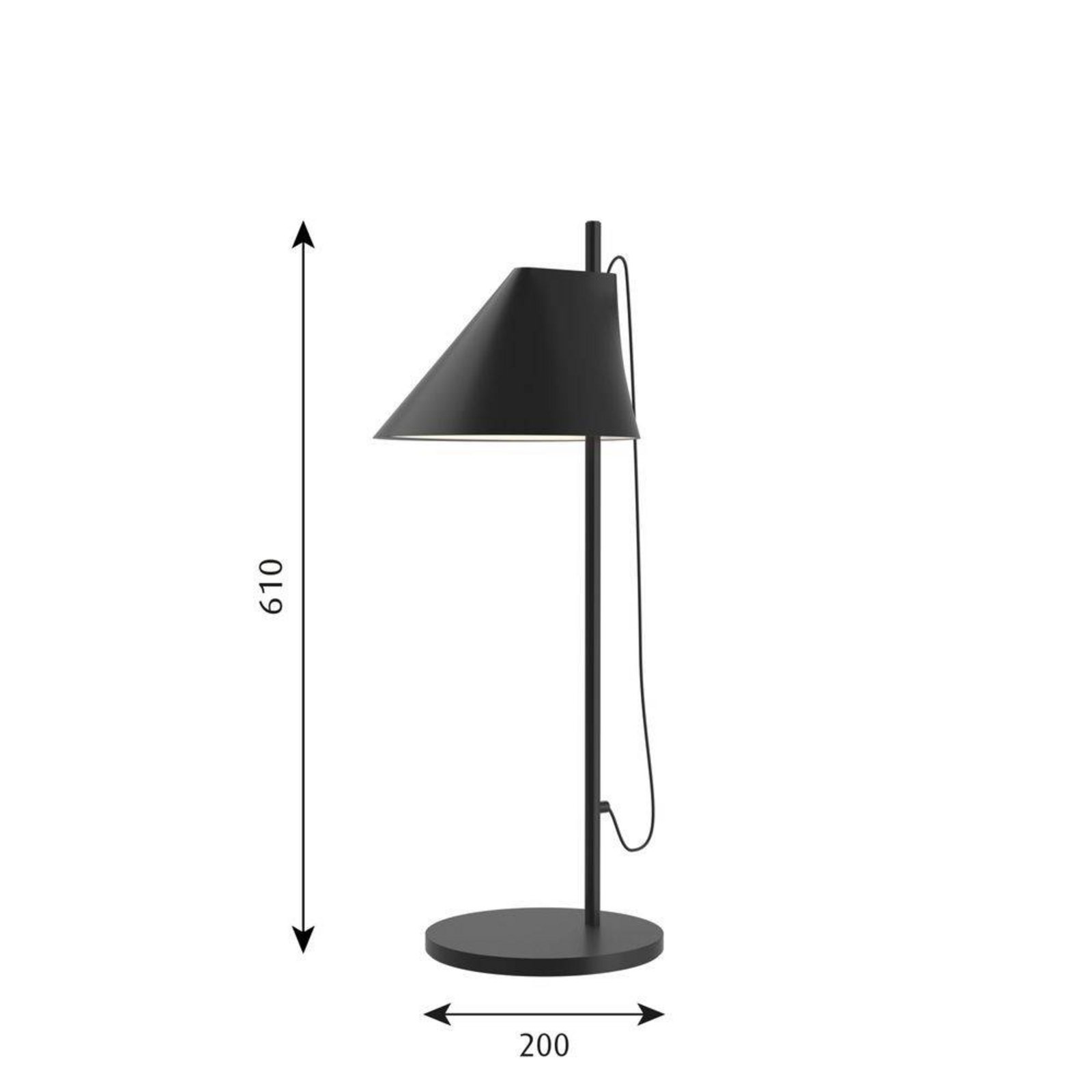 Yuh Stolní Lampa Black - Louis Poulsen