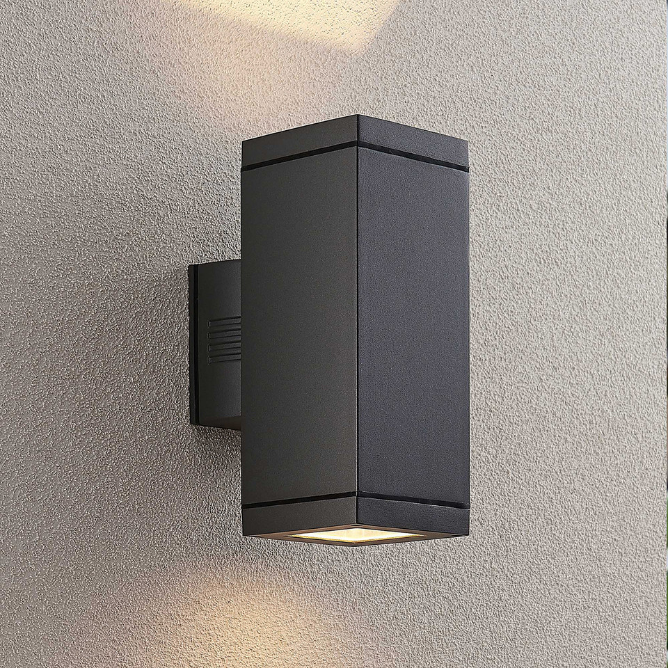 Lucande Stani utomhusvägglampa, grå från Lucande
