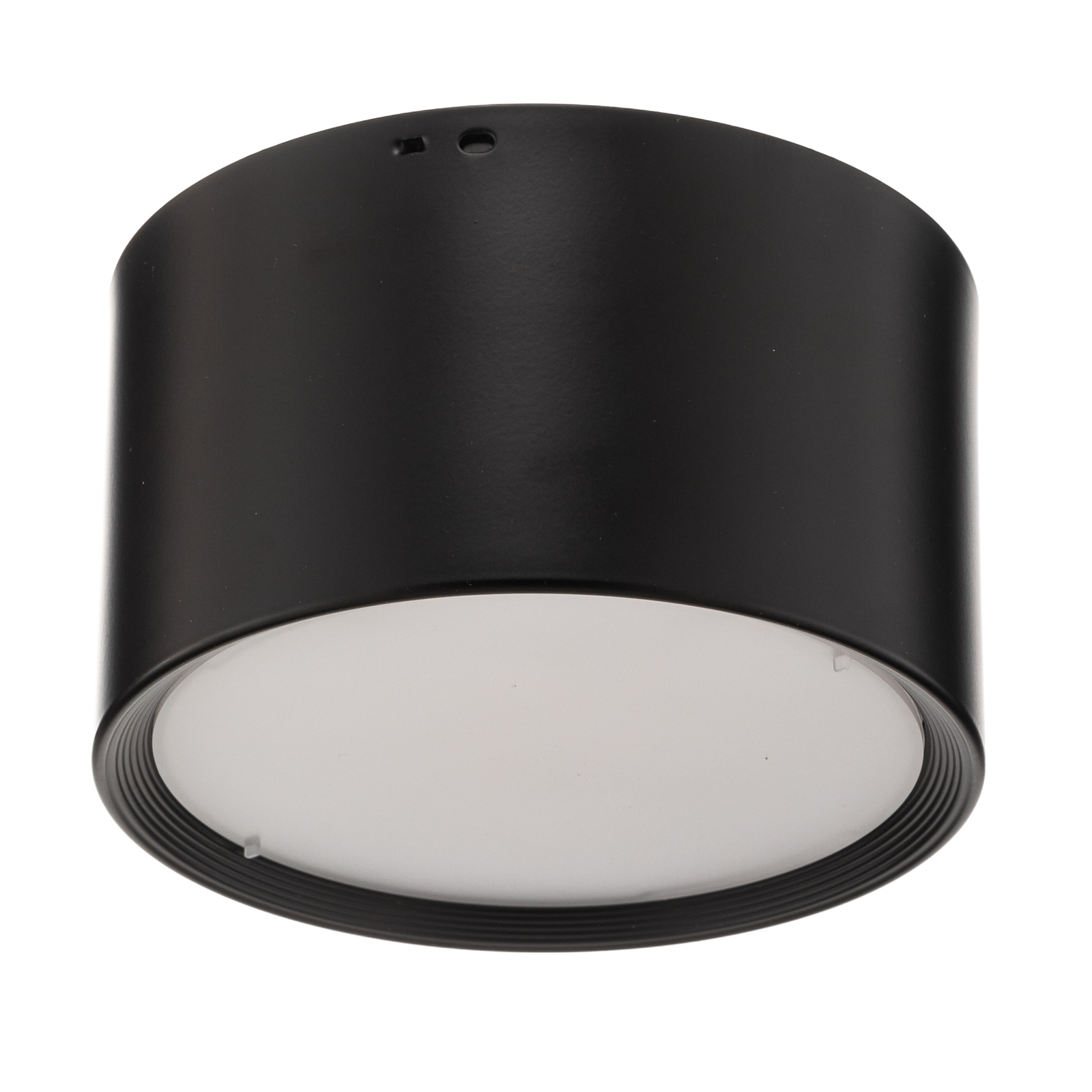 LED downlight Ita en noir avec diffuseur, Ø 15 cm