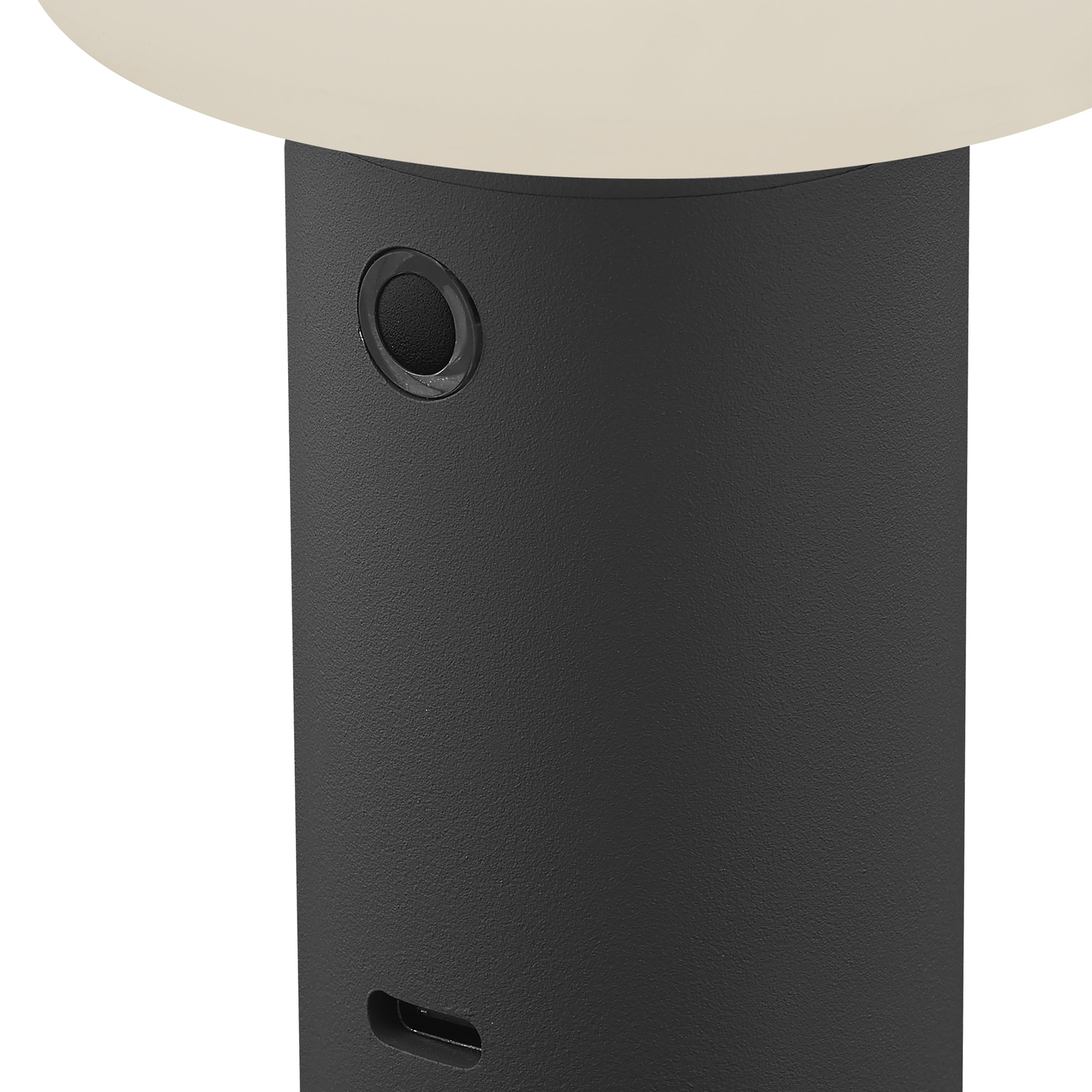 Lampada da tavolo LED Tiny-B ricaricabile, nero, altezza 13 cm, IP54, USB