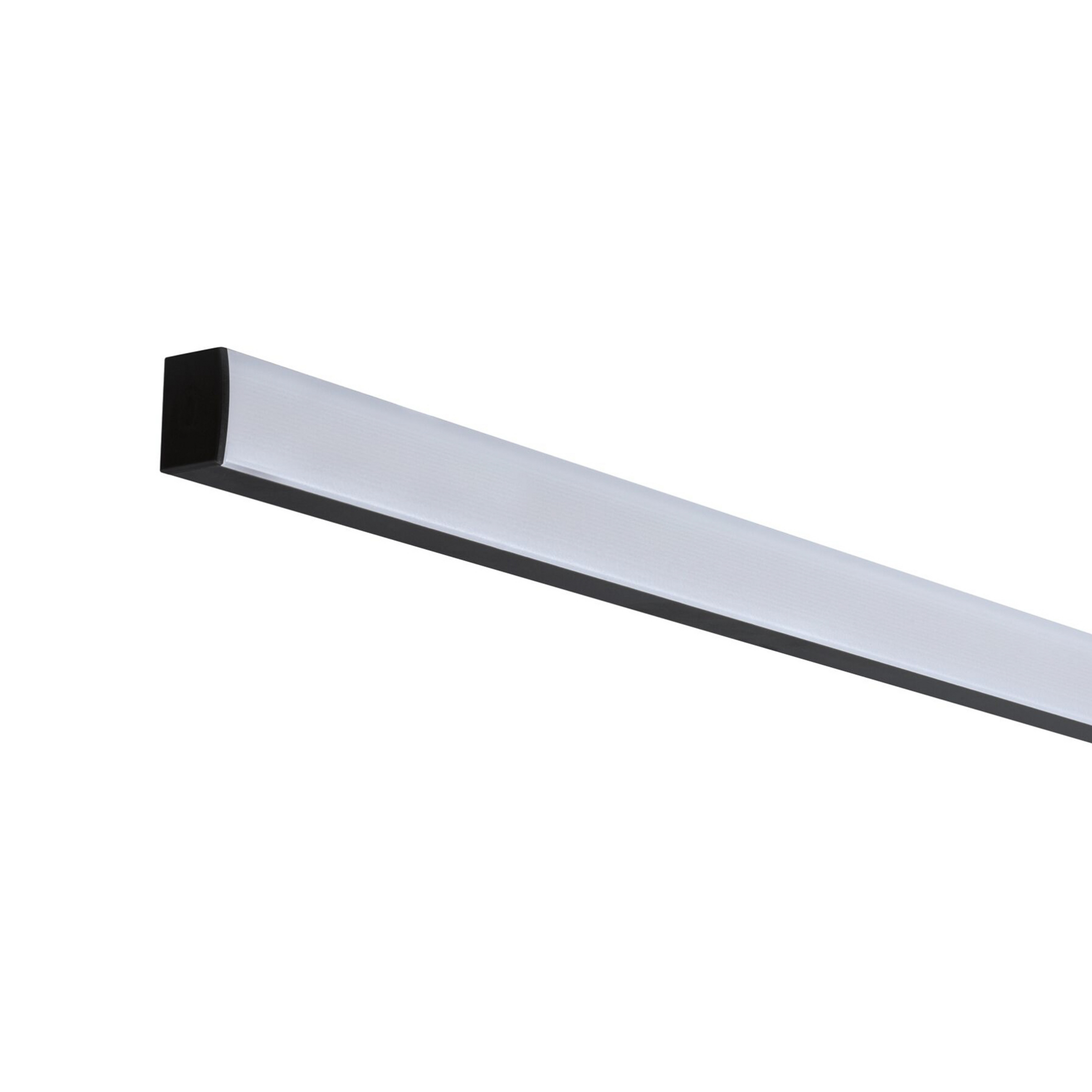 Paulmann Square Profil, schwarz, Diffusor weiß, 1m