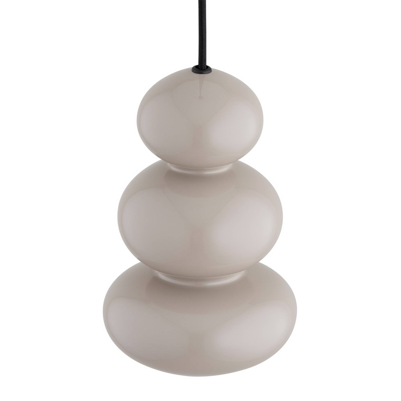 Żyrandol Oman, szary błyszczący, szkło, Ø 14 cm