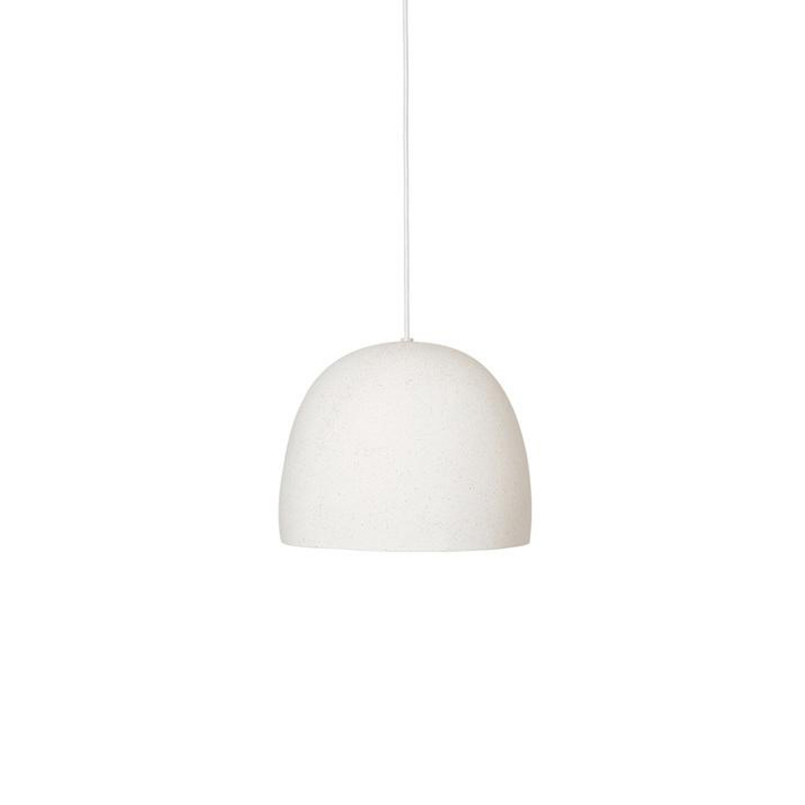 ferm LIVING Lampada a sospensione Speckle, Ø 30,5 cm, ceramica, bianco