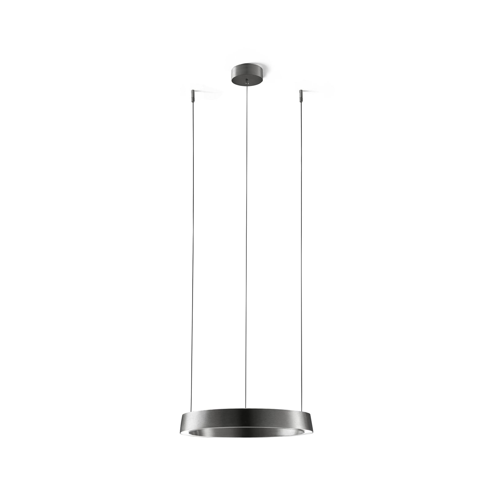 Edge Round LED-Hängelampe titangrau Ø40cm, CCT - Light-Point