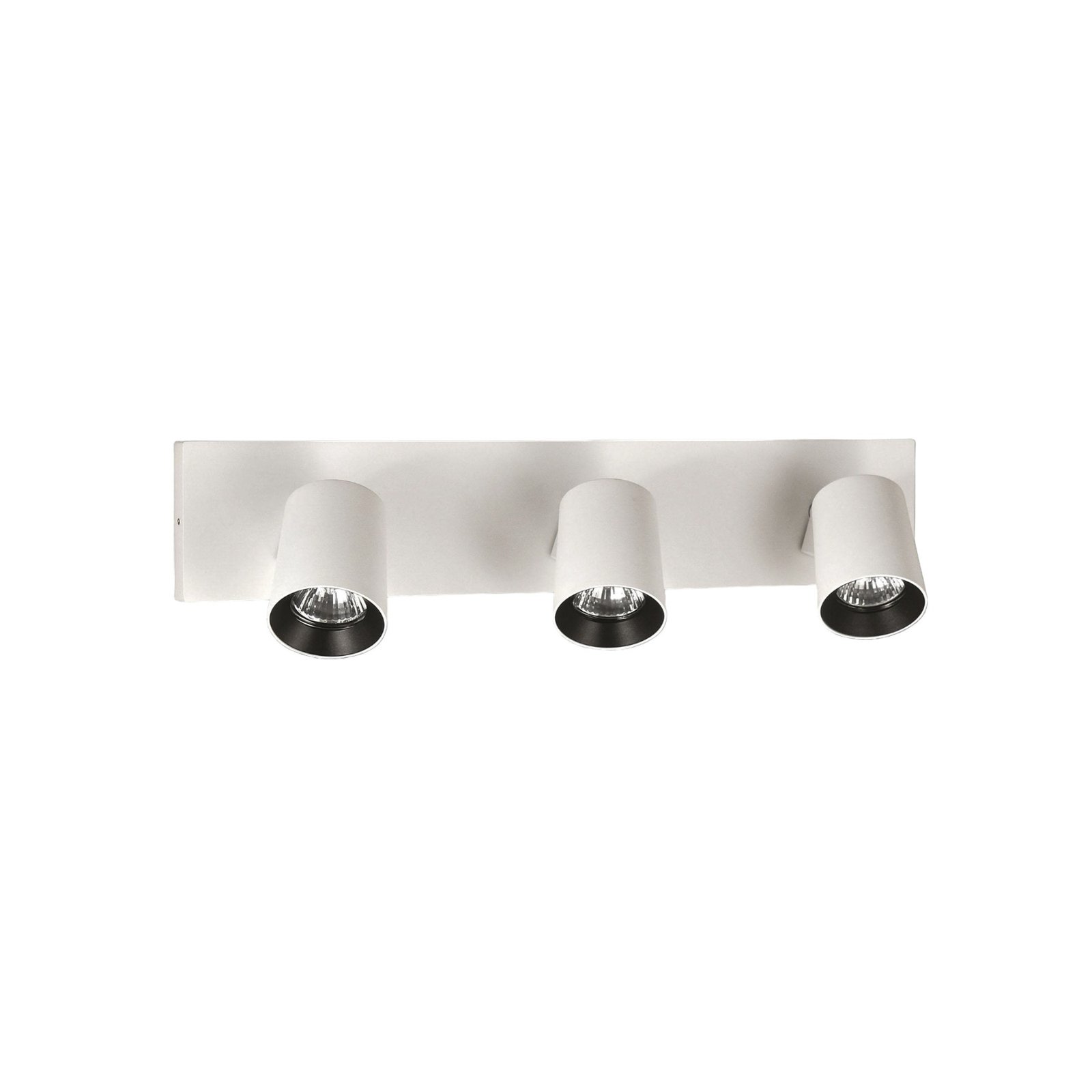 Spot Modo, à 3 lampes, blanc, anneaux décoratifs, GU10, aluminium