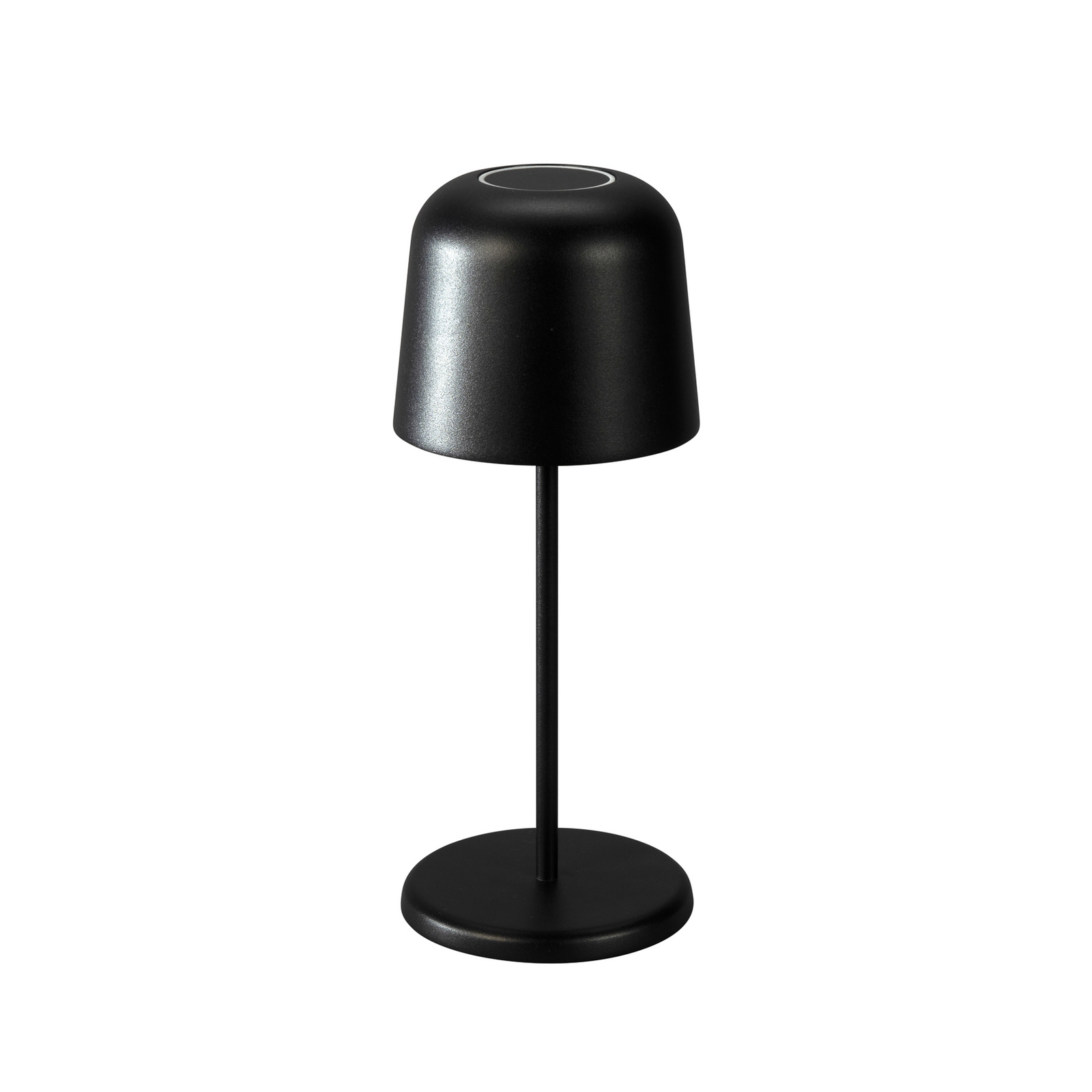 LED tafellamp op batterijen Biot, zwart, hoogte 30 cm, IP54, USB