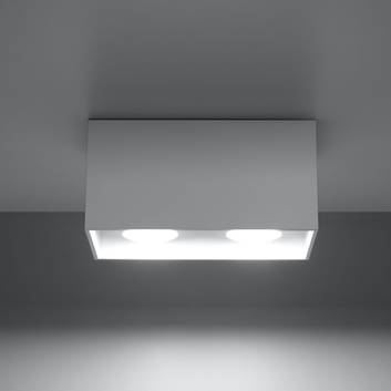 Stropní světlo Ara Maxi z hliníku 2 zdroje bílá