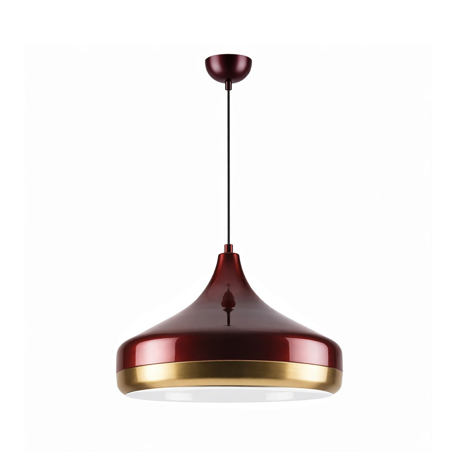 Lampada a sospensione Yıldo, rosso vino, Ø 36 cm, metallo, E27