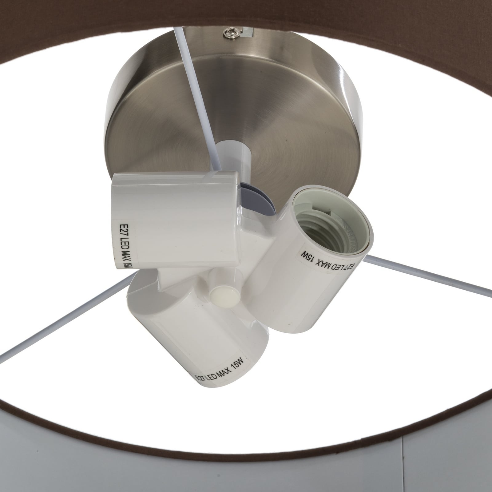 Sebatin Deckenleuchte Ø40 Brown/White/Nickel - Lindby Sebatin Deckenleuchte Ø40 Brown/White/Nickel - Lindby