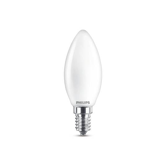 Κλασικός λαμπτήρας LED Philips E14 B35 6.5W 2.700K ματ