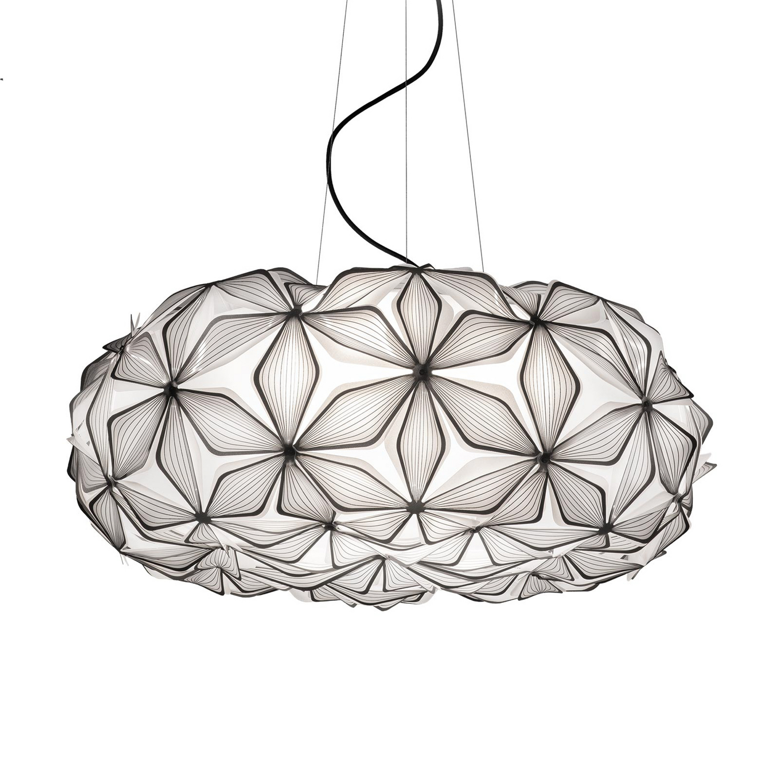 C'EST LA VIE Suspension, noir/câble noir, Ø 70 cm