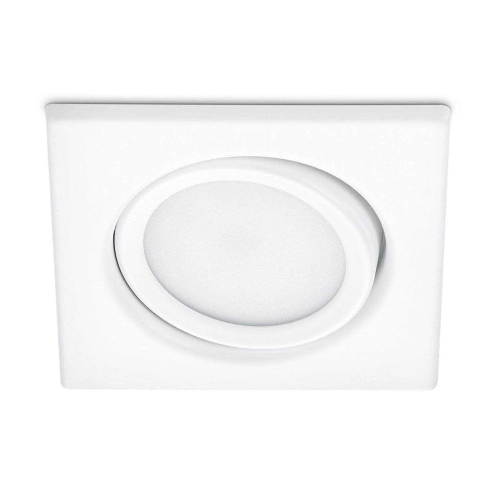 Pivotable Rila LED recessed spotlight in white