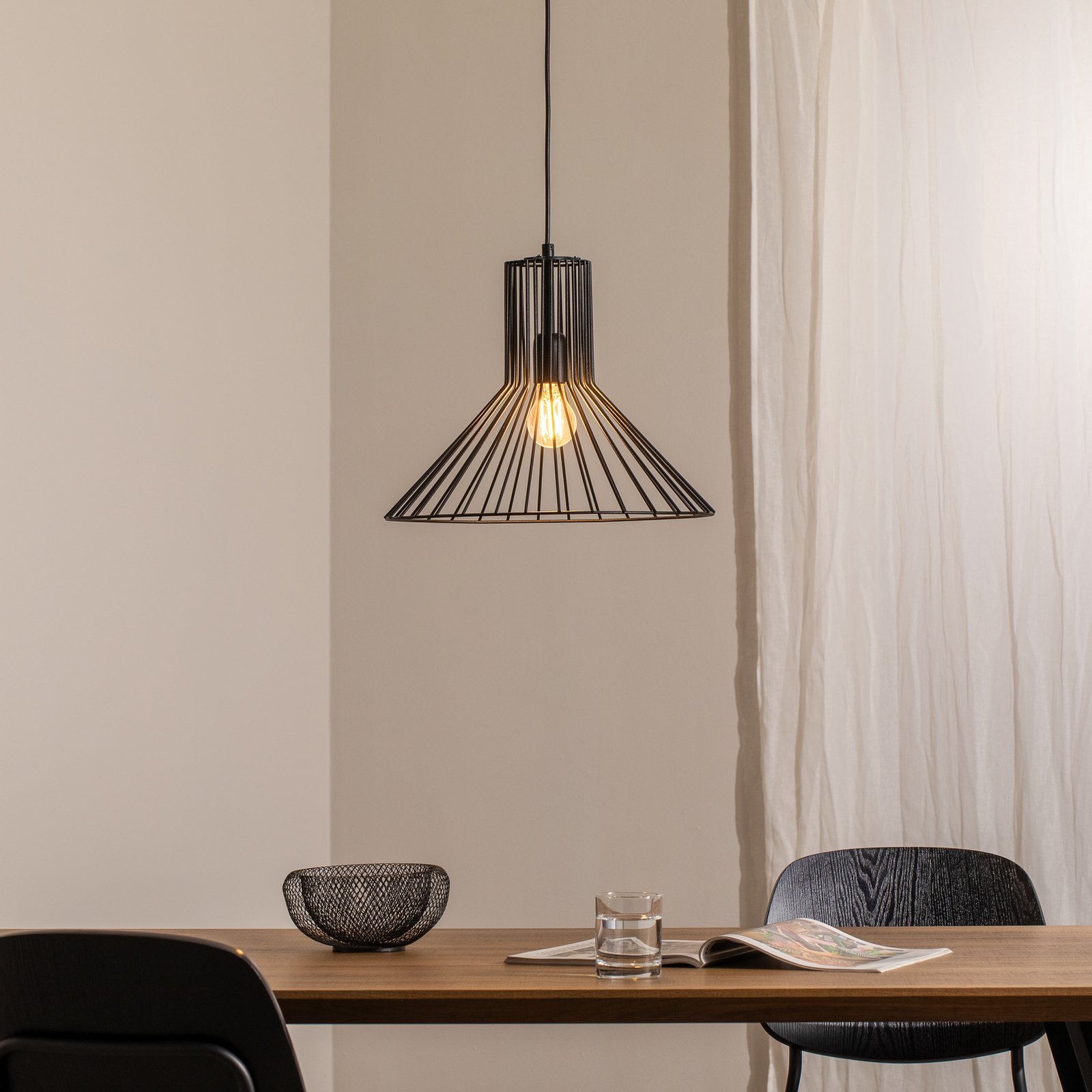 Rippvalgustid Fellini MR-757, must, metall, Ø 38 cm