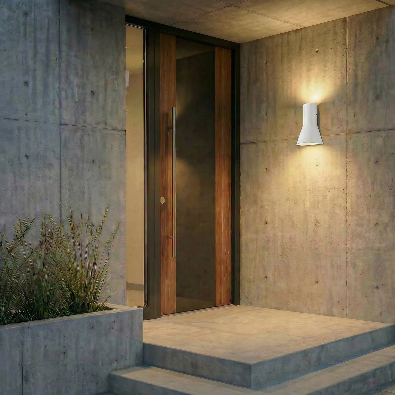 Zephy LED-Außenwandlampe, Up/Down, grau, IP54, CCT - Lucande