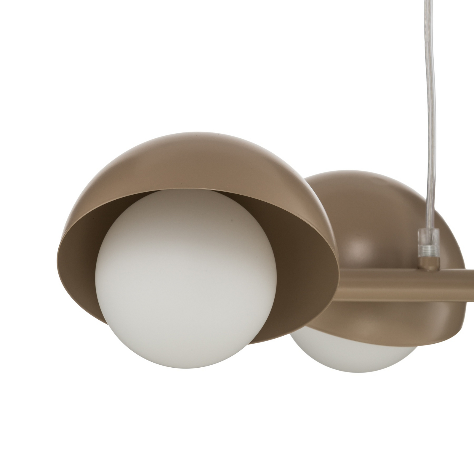 Lampada a sospensione Boom 4, beige, vetro/acciaio, lunghezza 60 cm Lampada a sospensione Boom 4, beige, vetro/acciaio, lunghezza 60 cm