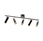 Puls Bar 5 Stropné Lampa Black/Brass - By Rydéns