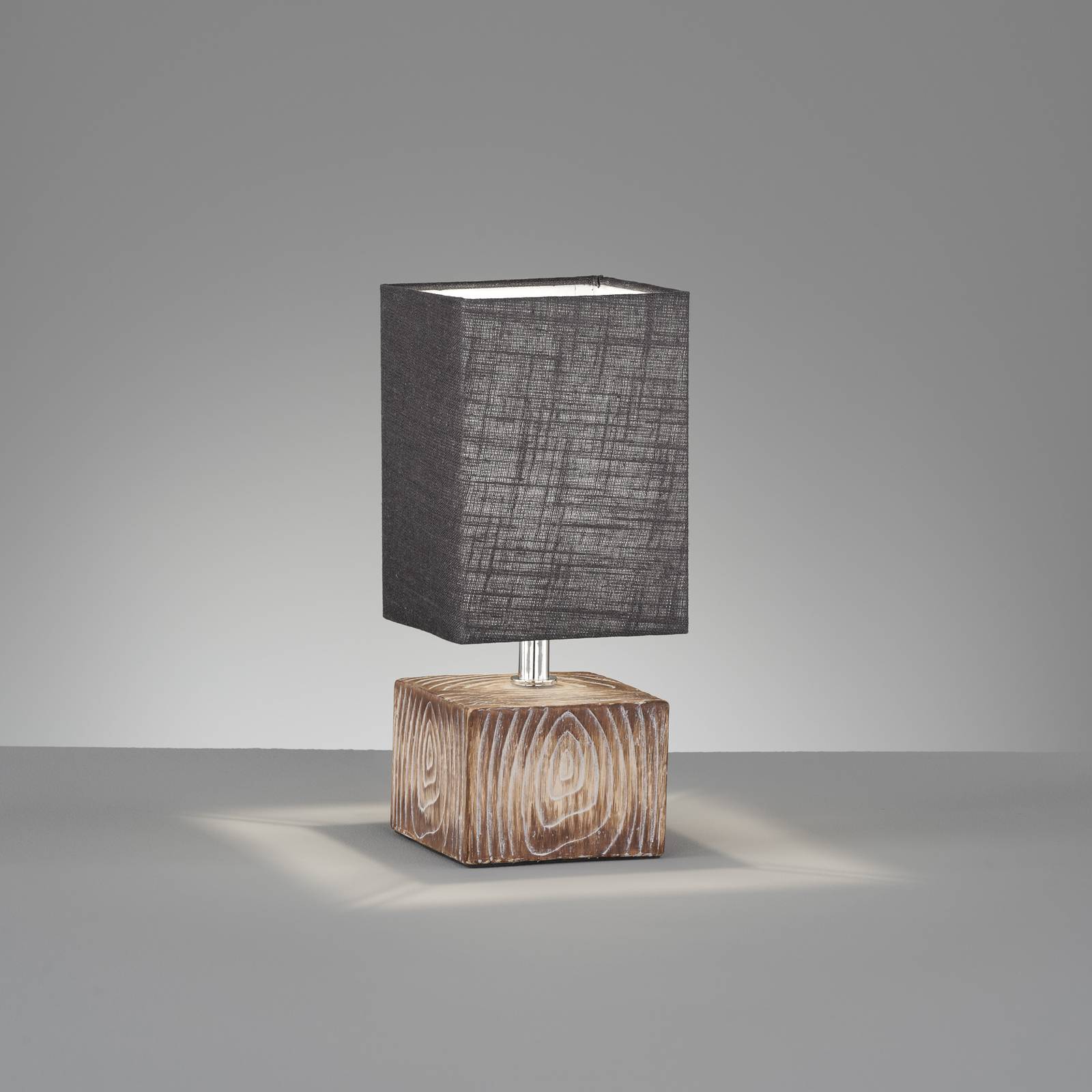 FISCHER & HONSEL Stolní lampa Hauke s lněným stínidlem 13x13 cm