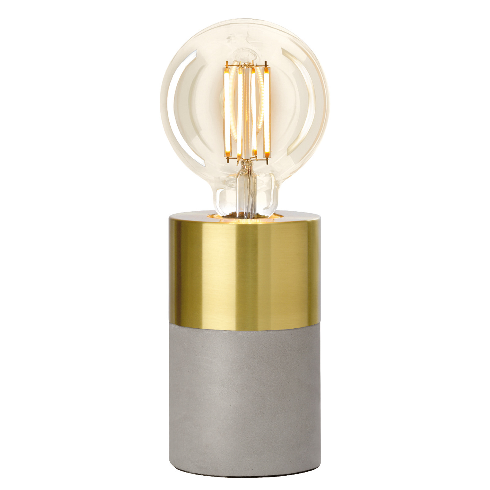 Villeroy & Boch Athens table lamp gold finish, for Living / Dining Room, concrete, metal, E27, 60 W, energy efficiency: A++, H: 14 cm