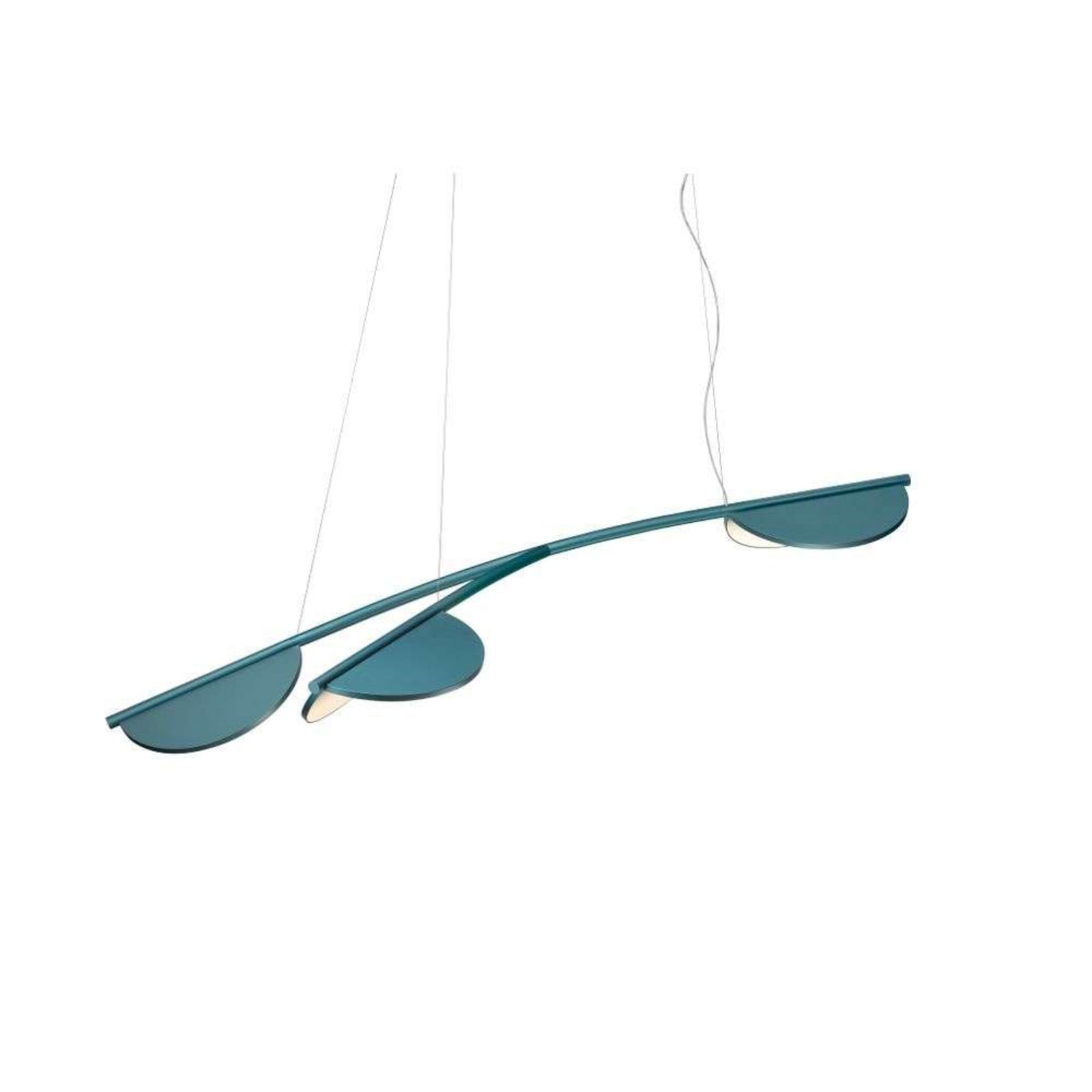 Almendra S3 Y Short Pendel Bay Blue Metallized FLOS - Stue - Aluminium