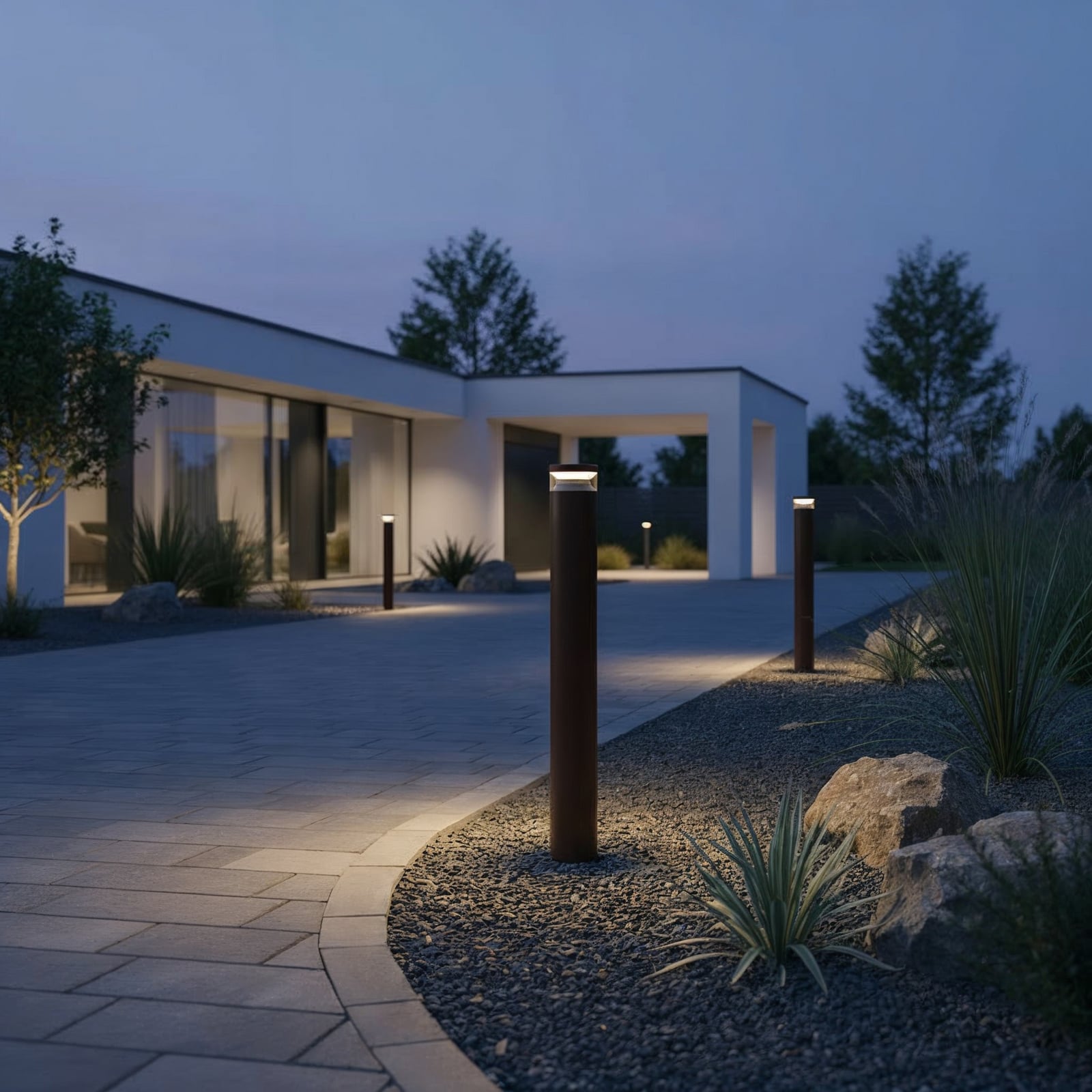 Ideal Lux LED осветление за пътеки Boeing, височина 100 cm, кафе