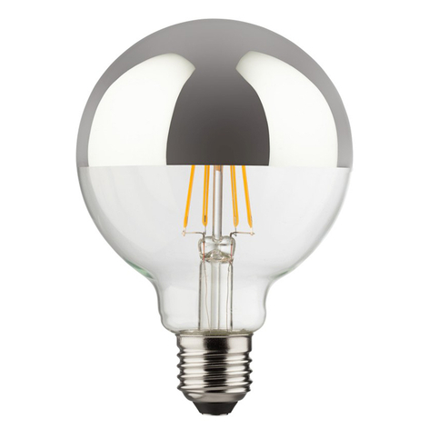 E27 8W 827 LED-Kopfspiegellampe, globeform