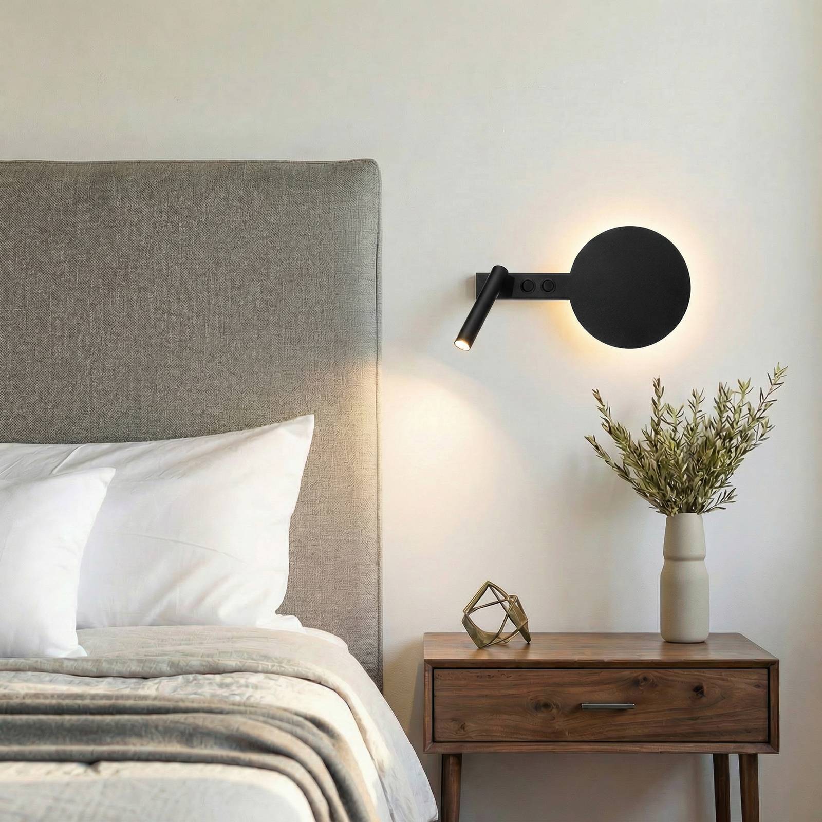 SIGMA Wandlamp Hotel Mood B, zwart, metaal, G9