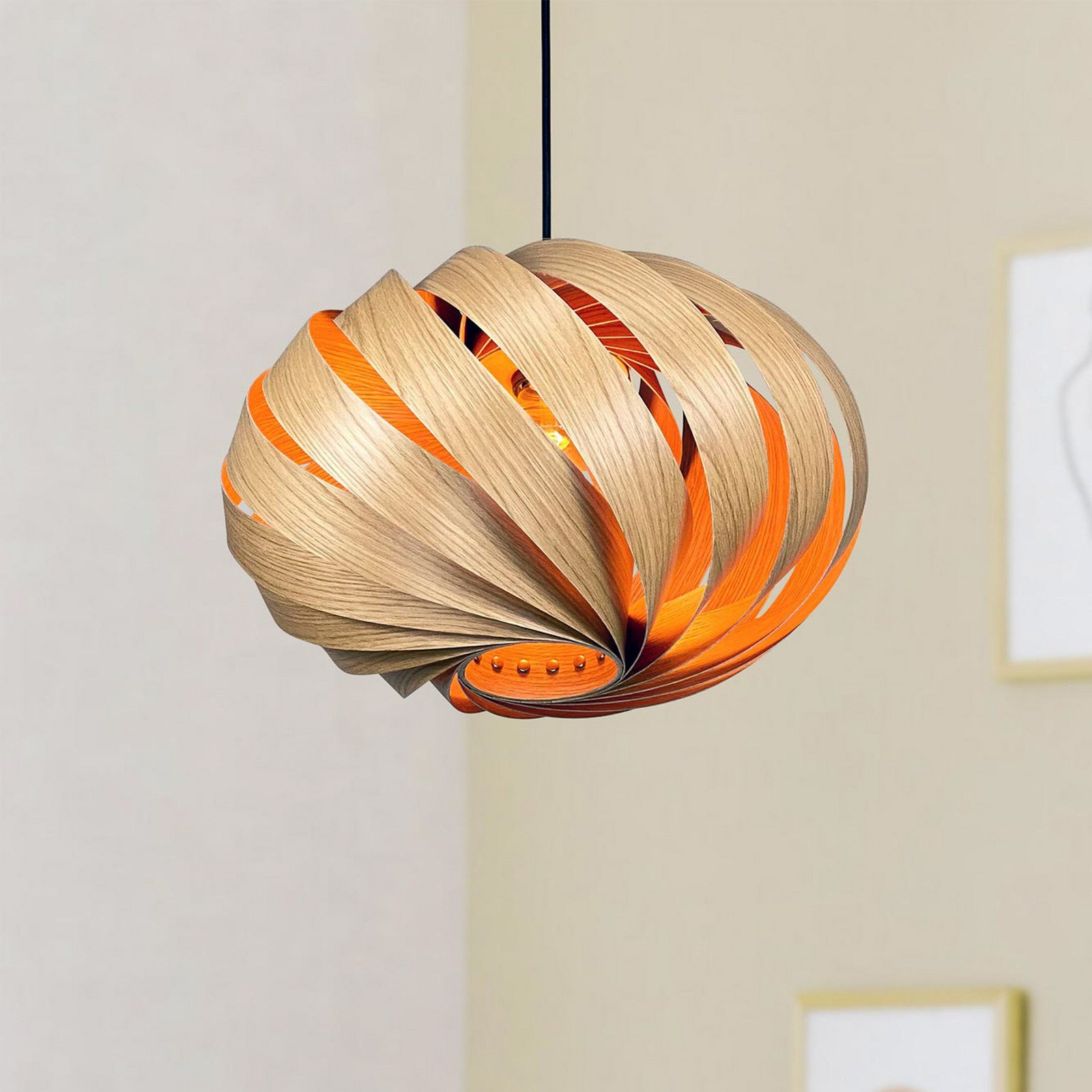 Gofurnit Serentia lampă pendul stejar Ø 45 cm - Camera de zi / sufragerie - Design - Lemn