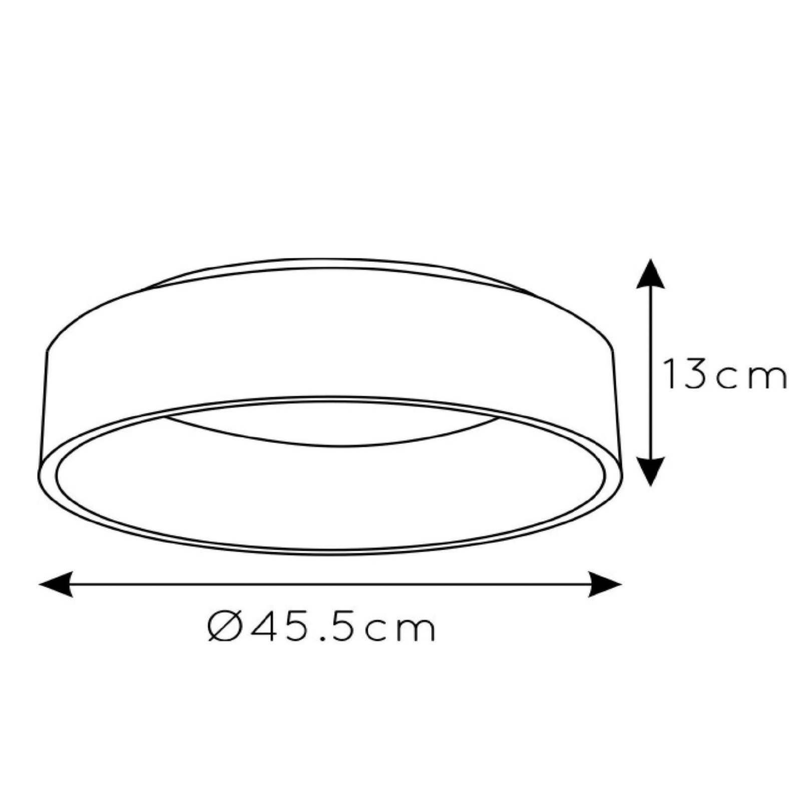 Plafonnier LED Talowe, blanc, Ø 45 cm