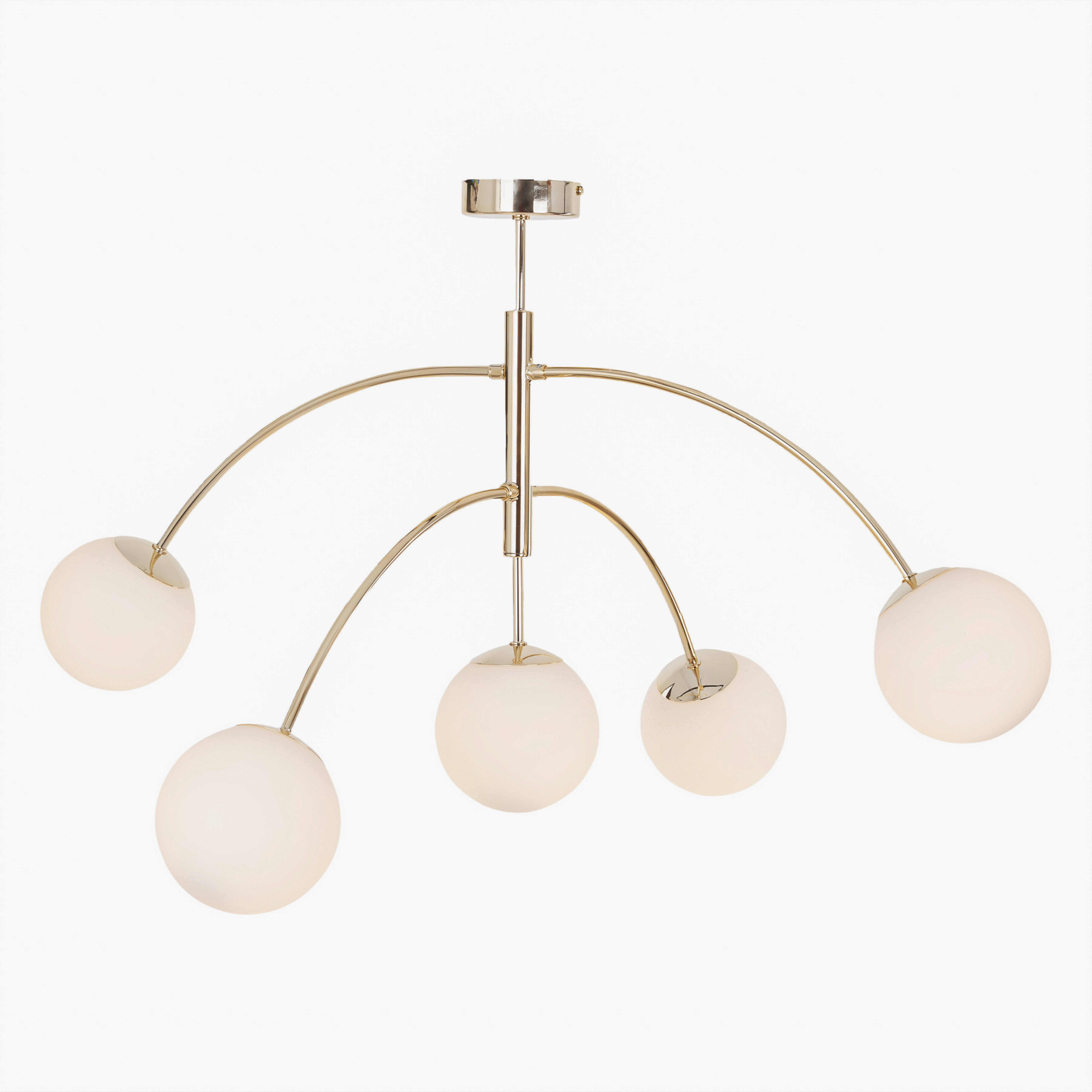 Euluna plafonnier Karda, doré, à 5 lampes