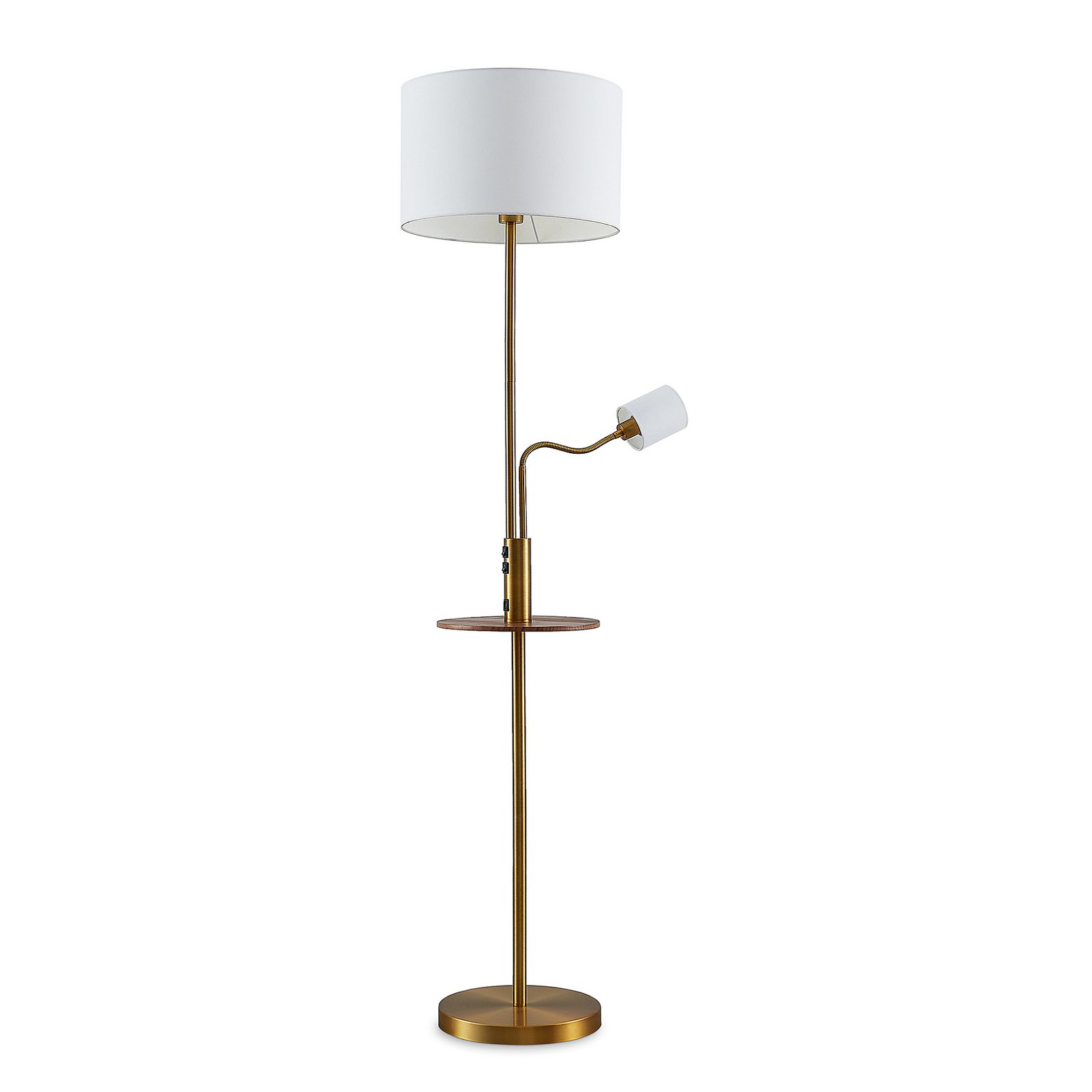 Aovan Gulvlampe w/USB Bronze - Lindby