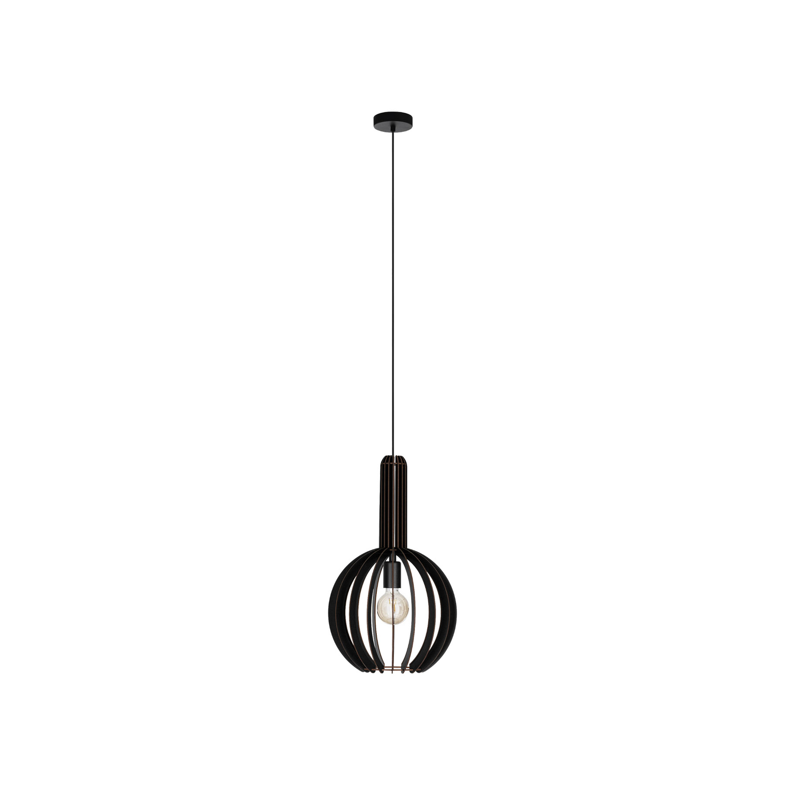 Lámpara colgante Velasco en negro, Ø 31 cm