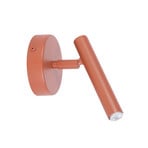 Sopel wall light, brick red, 1-bulb, steel, height 15 cm