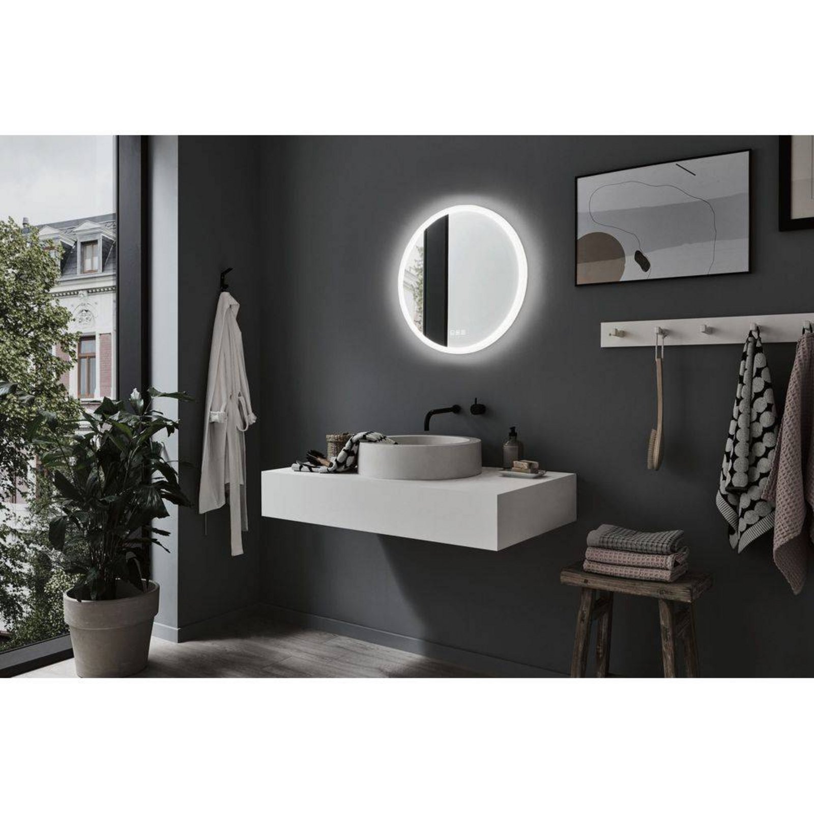 Mirra LED Mirror Ø60 IP44 Bijela - Paulmann