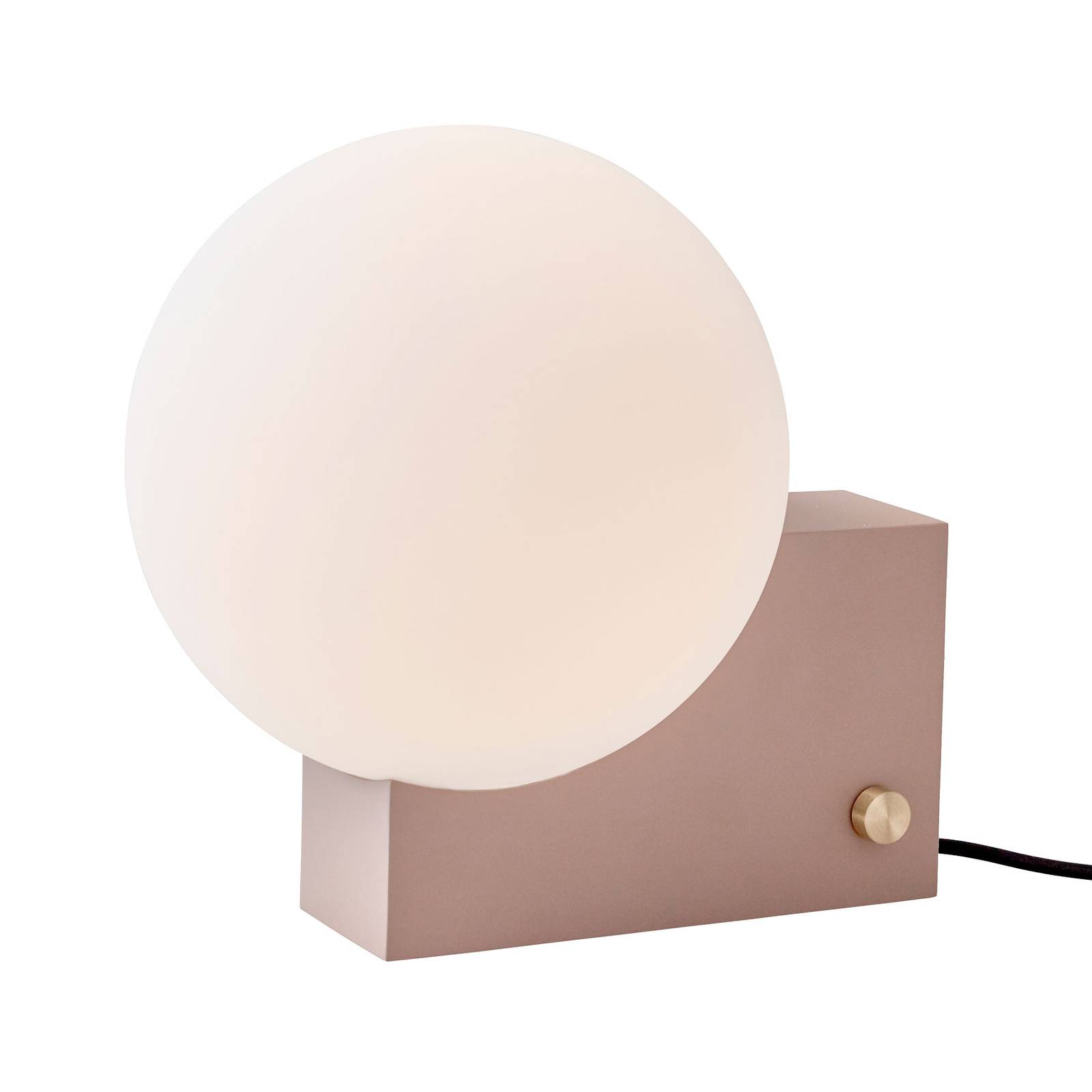 &Tradition Journey SHY1 table lamp, clay, for Living / Dining Room, handblown opal glass, steel, 4.8 W, L: 26 cm, W: 18 cm, H: 24 cm