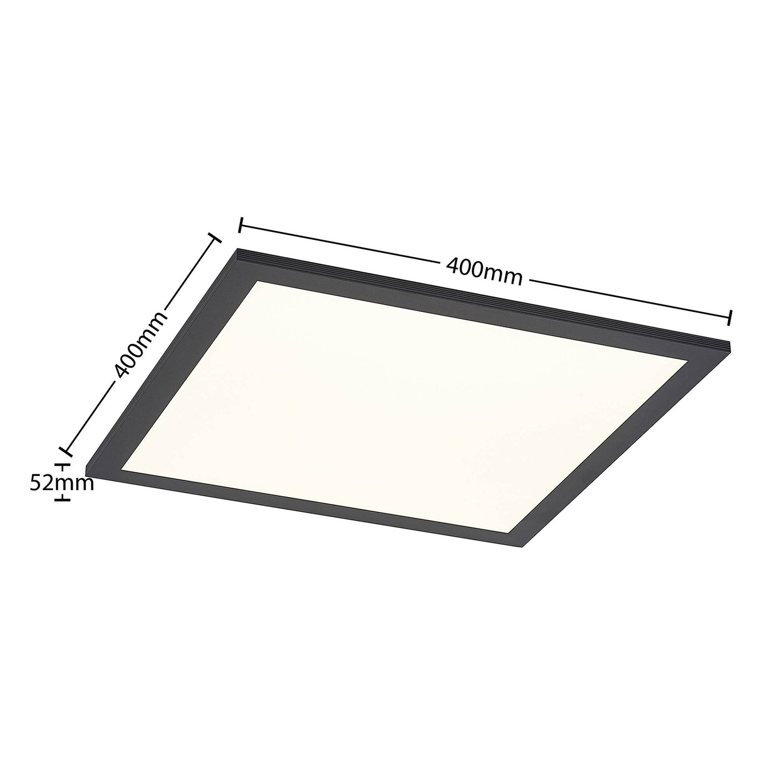 Nelios Ceiling Lamp LED 4000K 40x40 Black - Lindby
