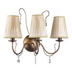 Delia wandlamp, bronskleurig, 3-lamps, breedte 56 cm