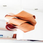 LZF hengelampe Link, kirsebærtre-/nikkel, Ø 69 cm, tre