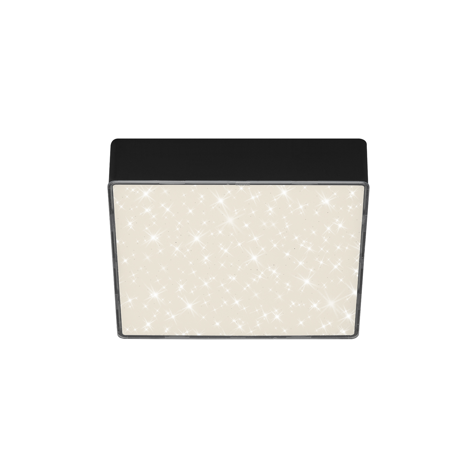 Flame Star LED ceiling lamp, square, star decor