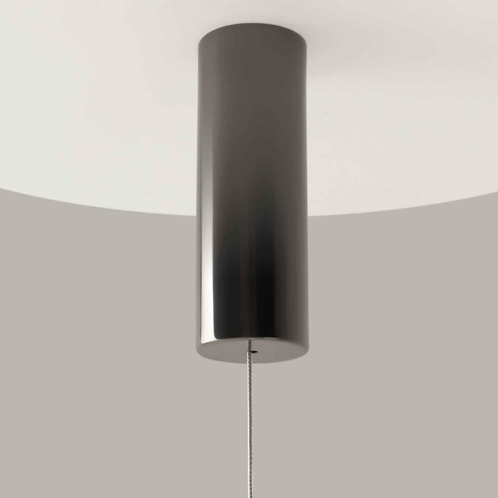 LED viseća svjetiljka DOUBLE MOON, dimno siva, Ø 12 cm, staklo LED viseća svjetiljka DOUBLE MOON, dimno siva, Ø 12 cm, staklo