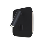 Aplique de pared iOS 176 LED, angular, negro