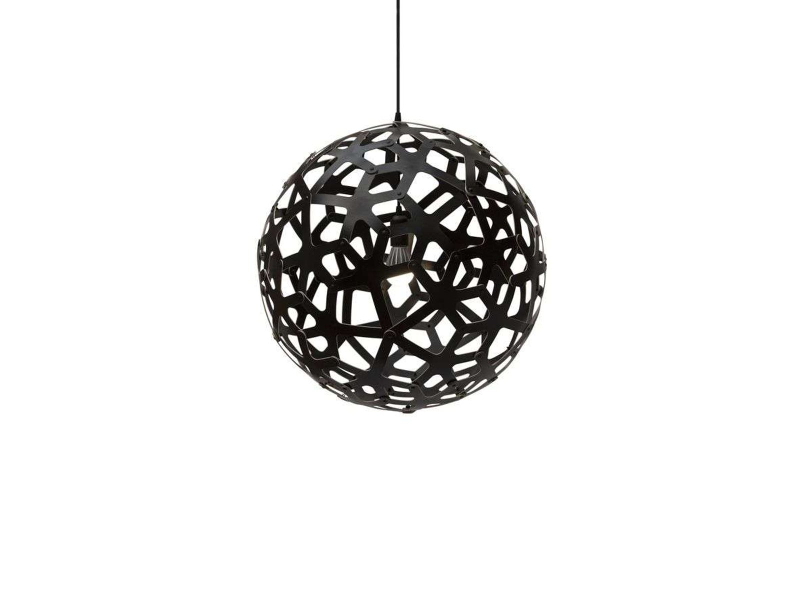 Coral Závěsná Lampa Ø60 Black - David Trubridge