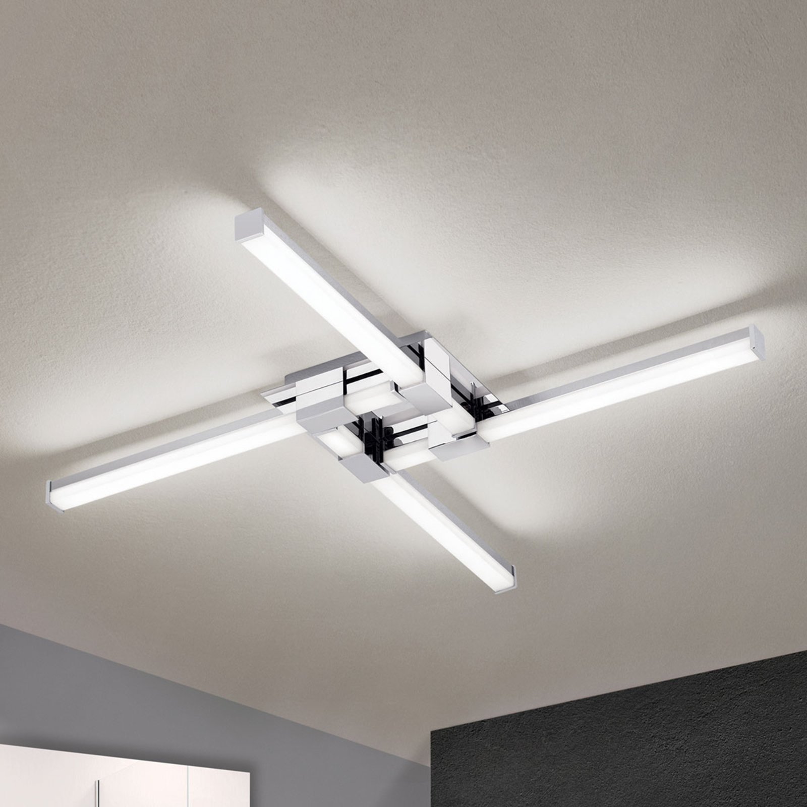 Four-bulb Argo LED bathroom ceiling light