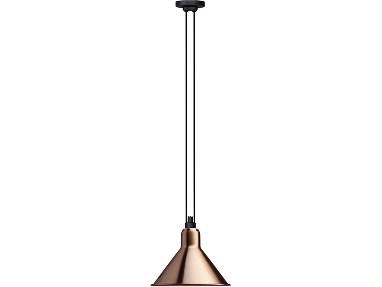 322 L Pendel Konisk Kobber/Hvid Lampe Gras - Stue - Metal