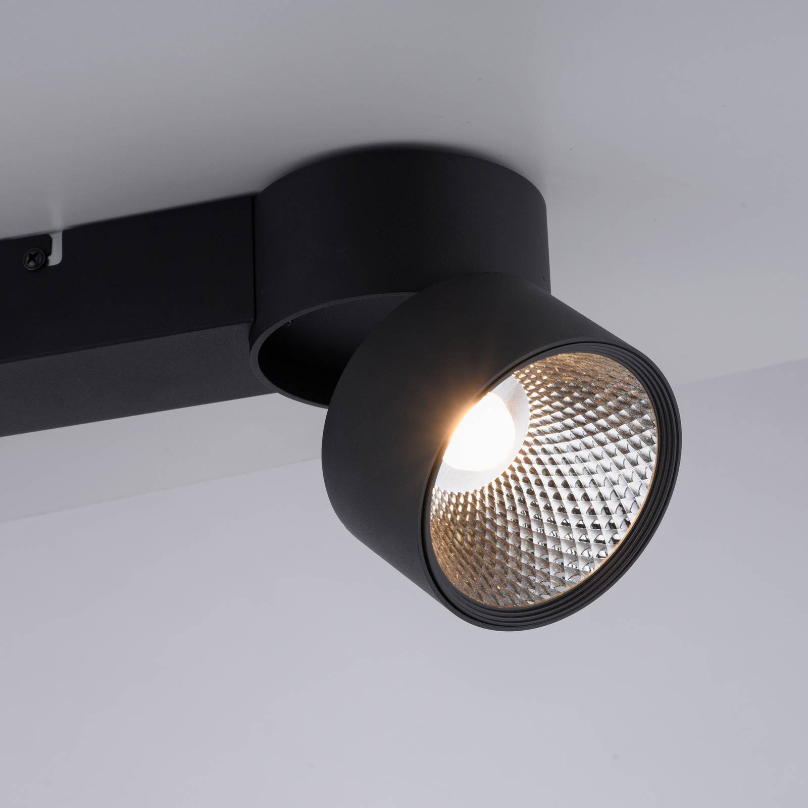 PURE Nola lampa sufitowa LED 2-punktowa czarna