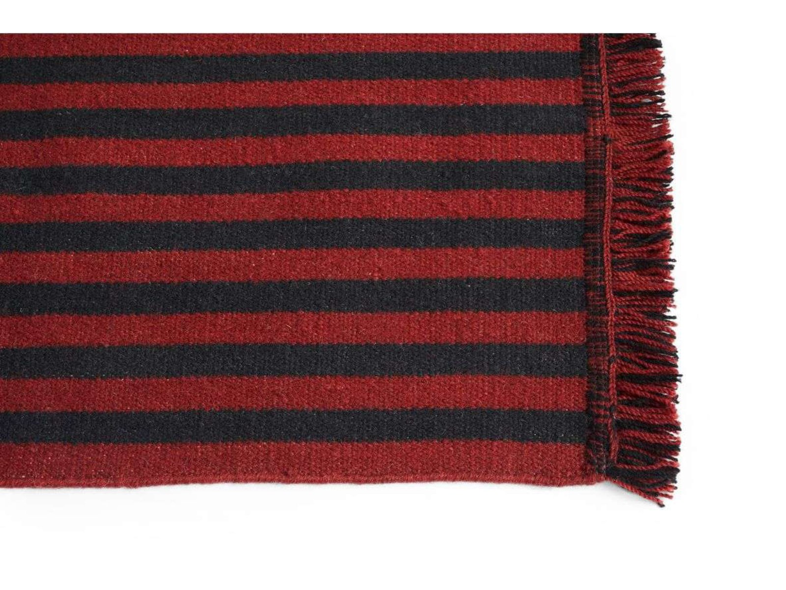 Stripes and Stripes Wool Rug 200x60 Cherry - HAY