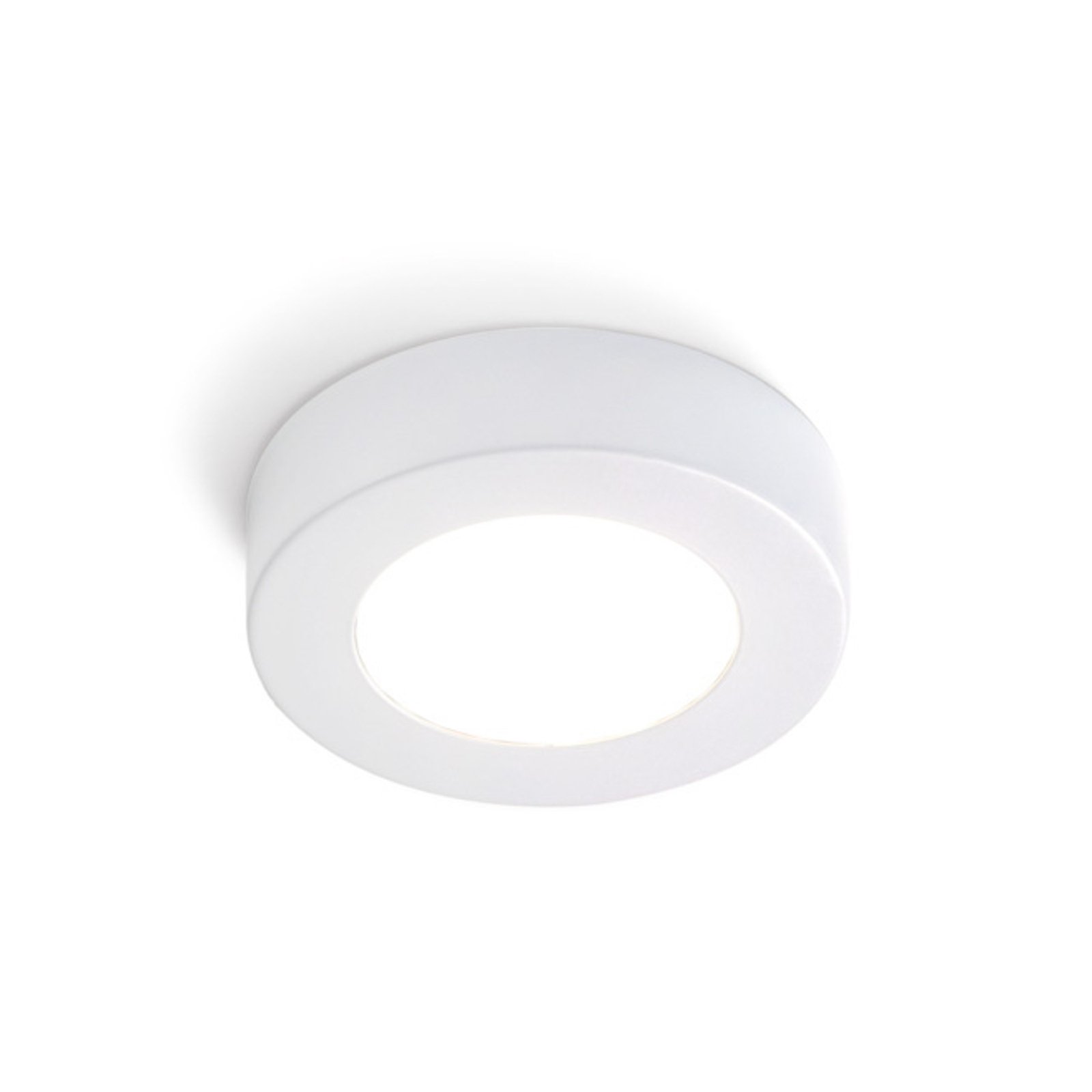 KOLARZ Click R ceiling lamp, white, metal, GX53, Ø 12 cm