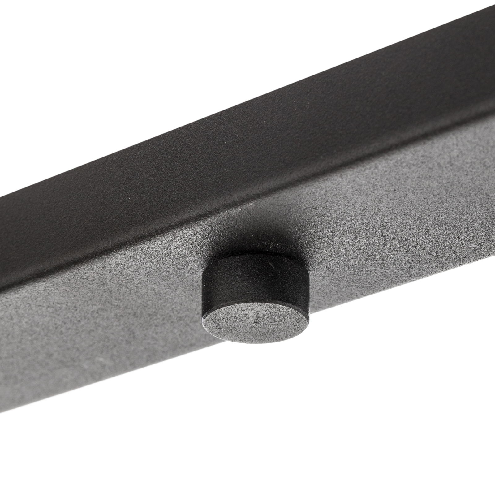 Foco de techo Square, negro, 4 luces lineal