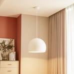 Lampa wisząca LED Lucande Lythara, biała, Ø 50 cm, aluminium