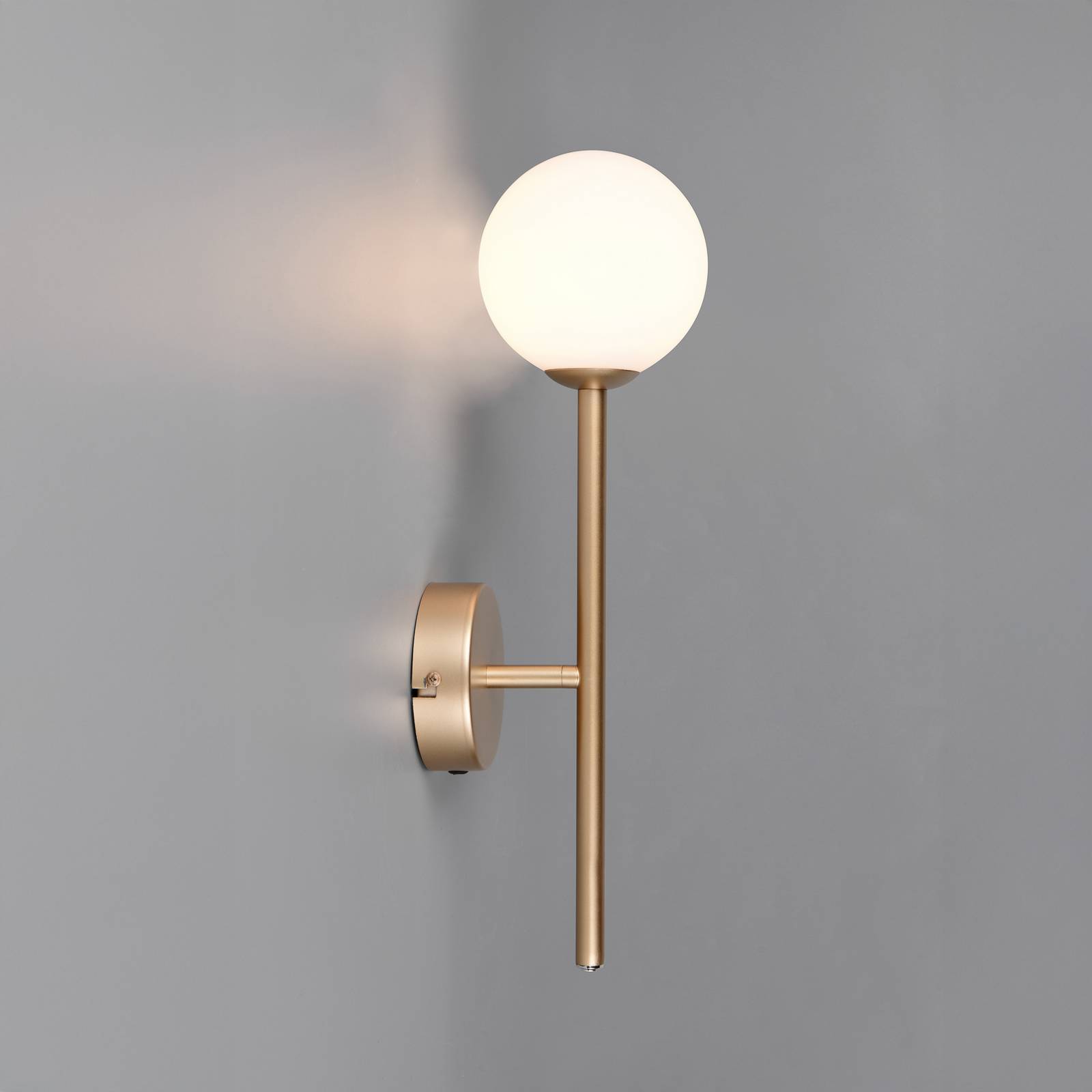 Trio Lighting Wandlamp Firano, goudkleurig, hoogte 42 cm, metaal
