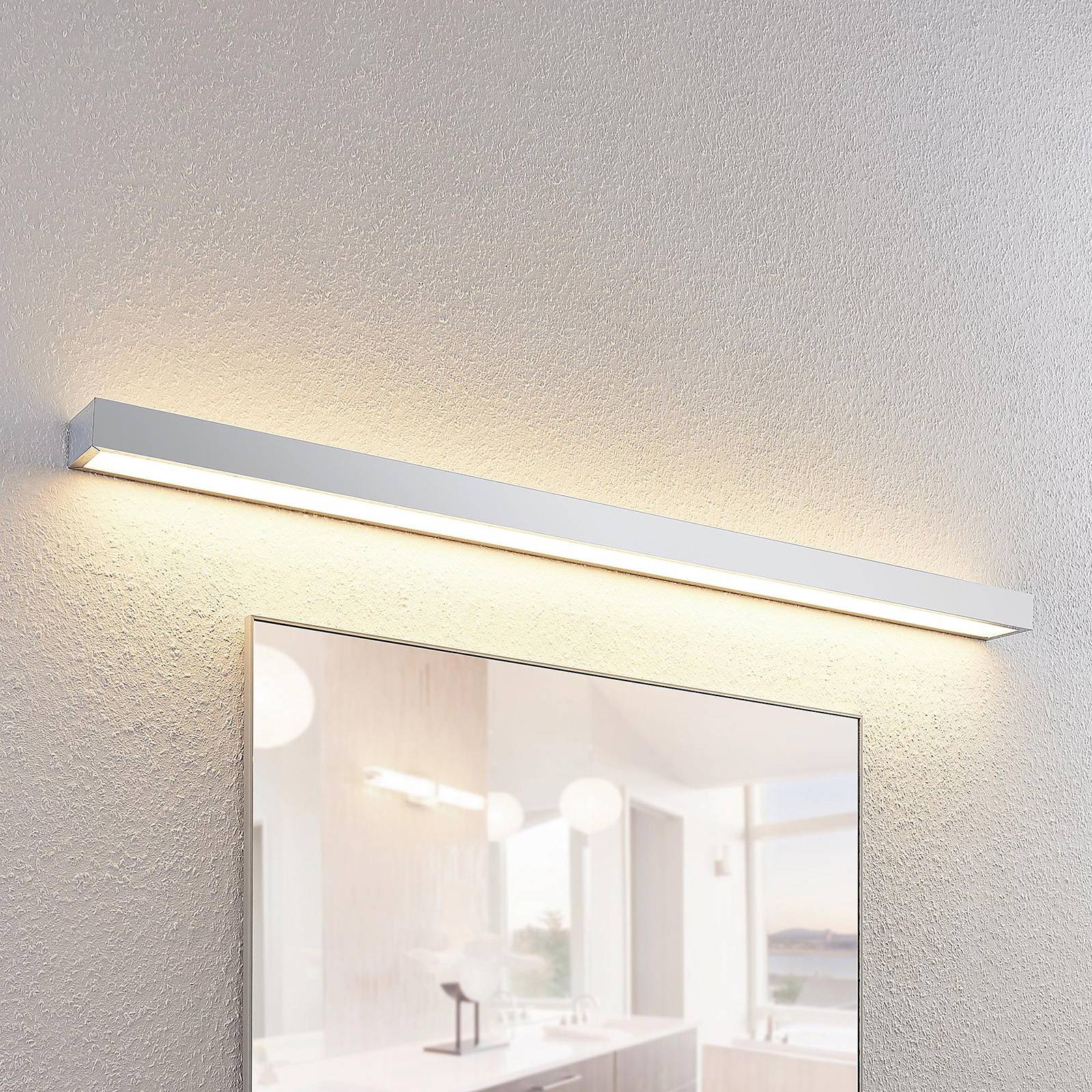 Lindby Layan LED-vegglampe til bad krom 120 cm